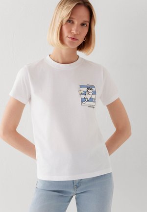 Mavi, MAVI GRAPHIC TSHIRTS CAT PRINTED  T-SHIRT - Print T-shirt - white