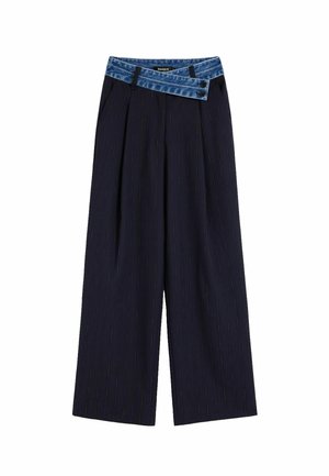 Desigual, LONG WOVEN TROUSERS - Pantaloni - blue
