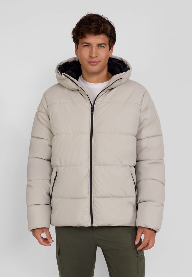 RESPECT QUILTED WITH ZIP POCKETS - Chaqueta de invierno - light grey