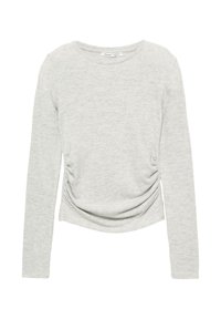 SOFT TOUCH GATHERED - Top s dlhým rukávom - light grey
