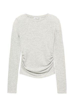 SOFT TOUCH GATHERED - Bluză cu mânecă lungă - light grey