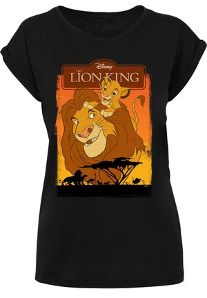 EXTENDED SHOULDER DISNEY KÖNIG DER LÖWEN SIMBA UND MUFA - T-shirts med print - black