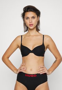 HUGO - UNDERWIRE BRA SPORTY LOGO - Bøyle-BH - black Miniatyrbilde 1