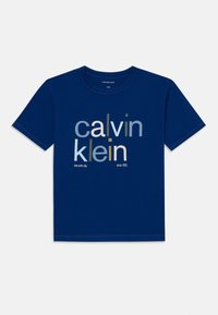 Calvin Klein Jeans COLOR LOGO GRAPHIC UNISEX - T-shirt imprimé - bold blue