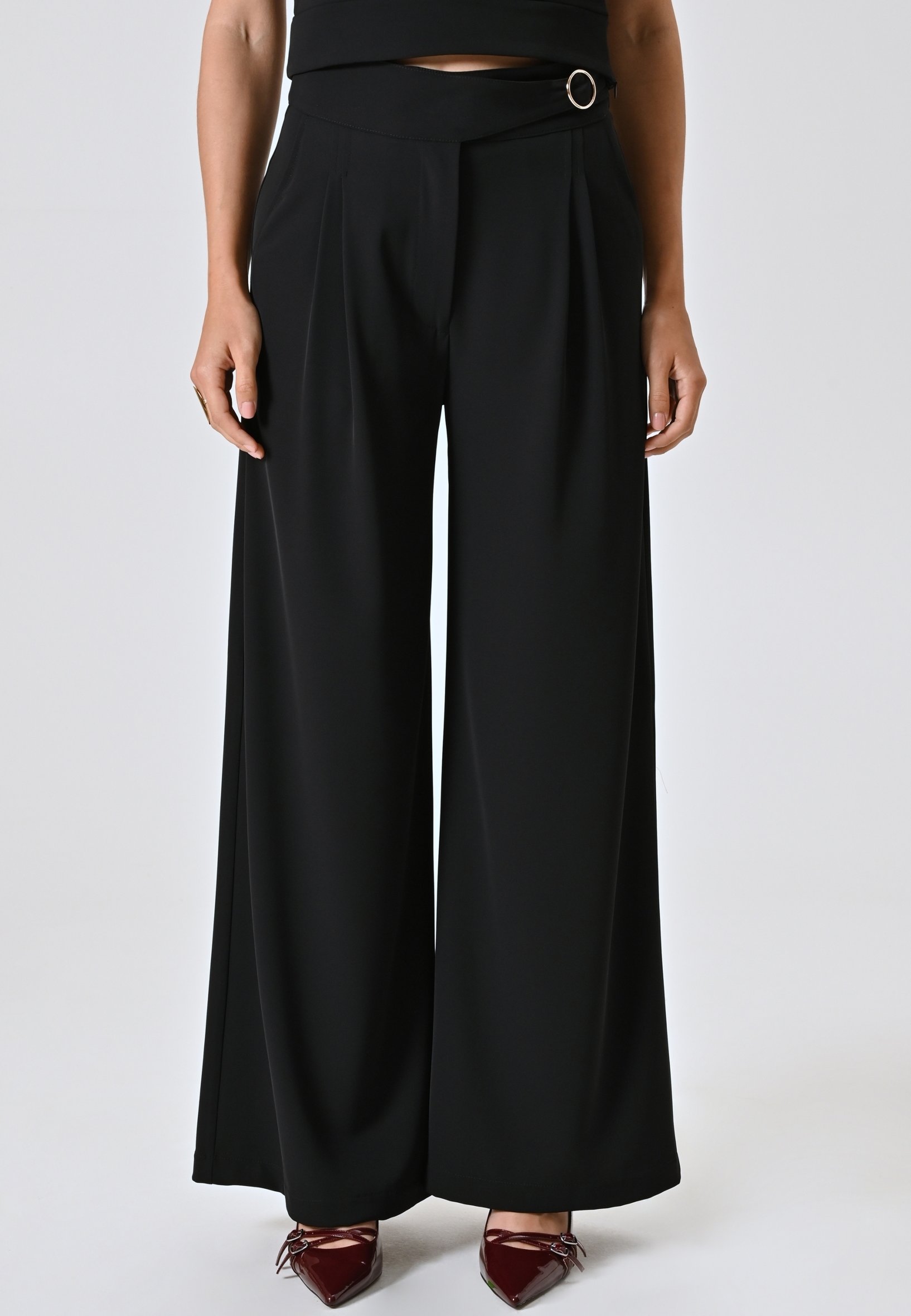 Pantalon Femme Rinascimento Noir - Taille S - Classique En Polyester - Neuf Avec étiquettes
