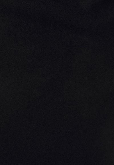 Black fabric with a soft, smooth texture. Lustrous finish with a slightly matte appearance. Uniform surface without visible patterns or accents.