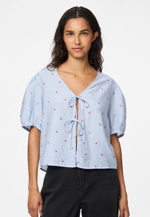 PCFIONNA BINDING  - Blouse - lichen blue