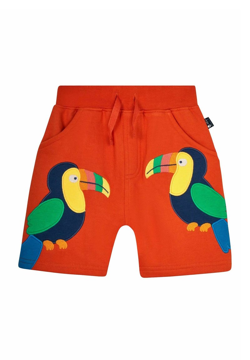 JoJo Maman Bébé APPLIQUE IN POCKET - REGULAR FIT - Teplákové kalhoty - orange toucan