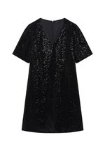 Robe Cocktail Caroll Noire Sans Manches - Taille 40 - Lainage - Occasion Parfait état