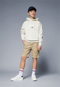 Tommy Hilfiger VARSITY HOODIE UNISEX - Mikina s kapucňou - snow white heather