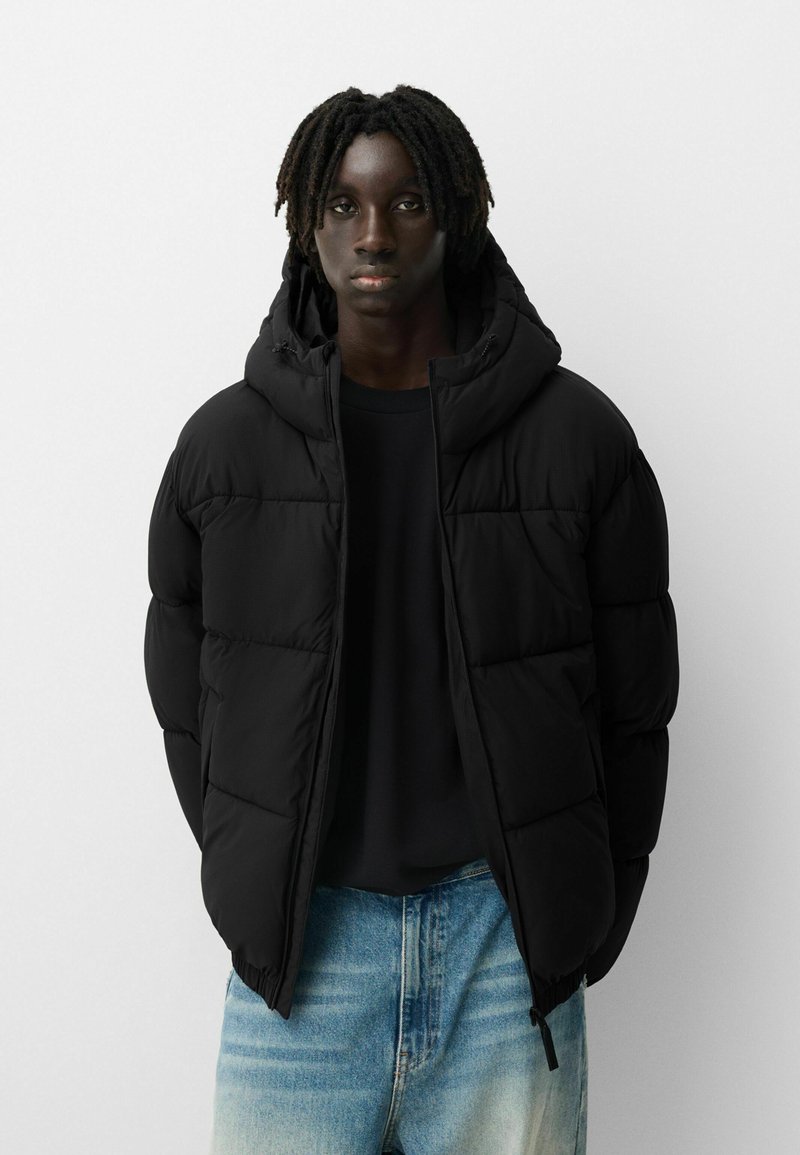 Bershka - PUFFER  - Winter jacket - black, Enlarge