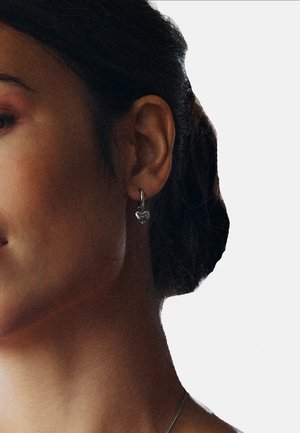 BARLEY HEART HOOPS - Earrings - steel