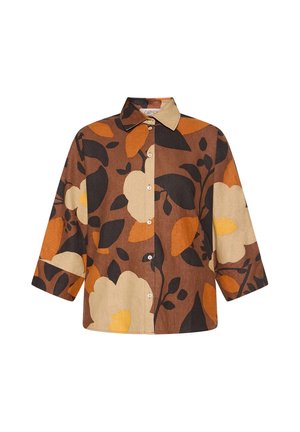 Cartoon, CARTOON MIT MUSTER OVERSIZE-BLUSE - Hemdbluse - camel braun