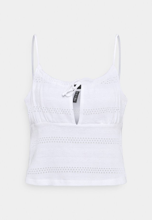 PCTAYLEES SHORT STRAPPED TOP - Blusa - bright white
