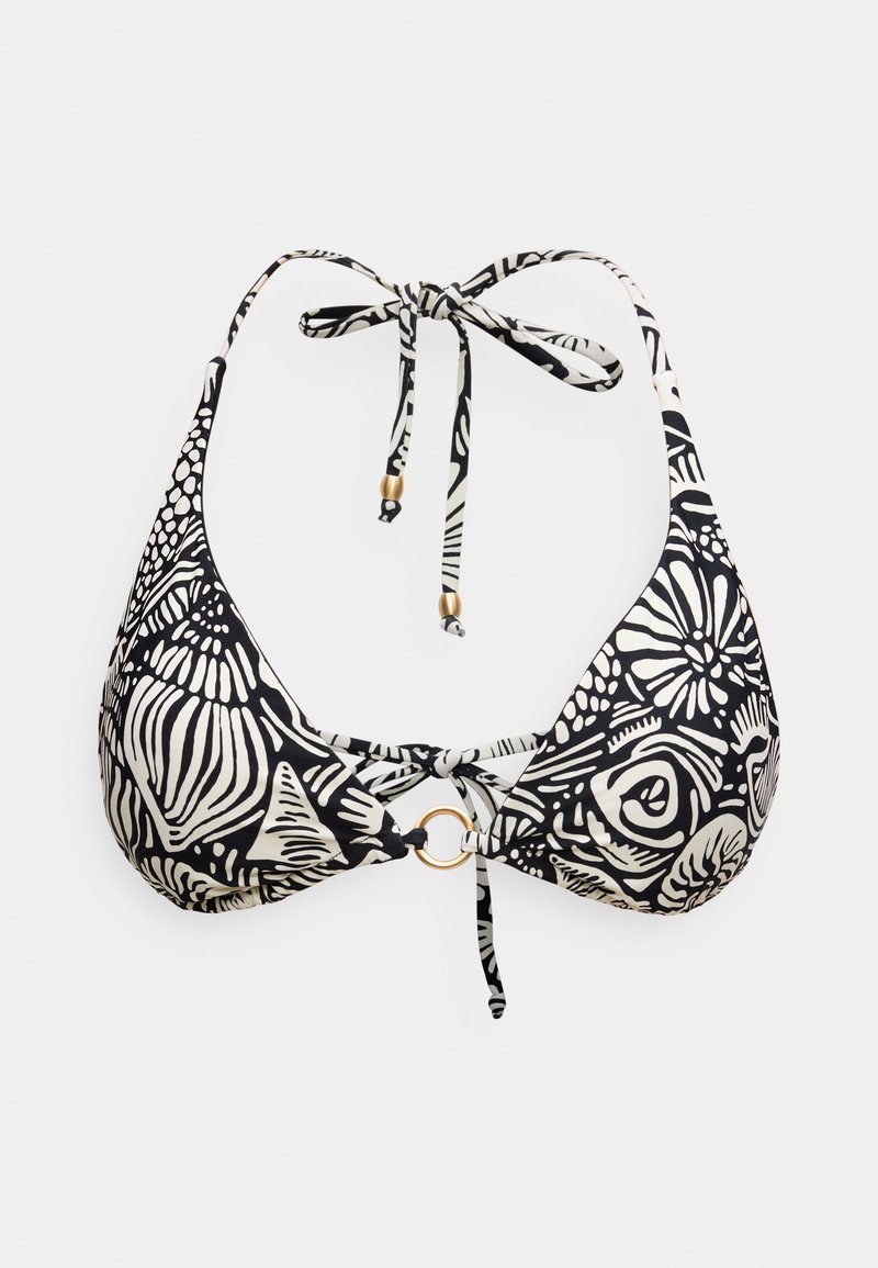 Seafolly SHELLS REVERSIBLE LONGLINE SLIDE - Bikini top - black ...