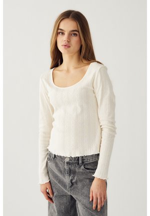 Top s dlhým rukávom - ivory