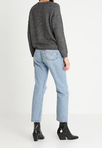 ONLY Stickad tröja - mottled dark grey