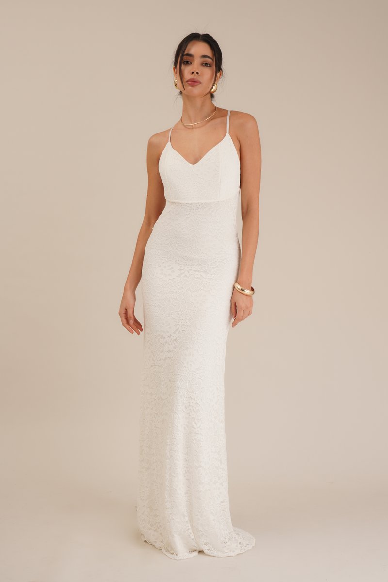 WAL G. - FIONA CROSS BACK MAXI DRESS - Occasion wear - white, Enlarge
