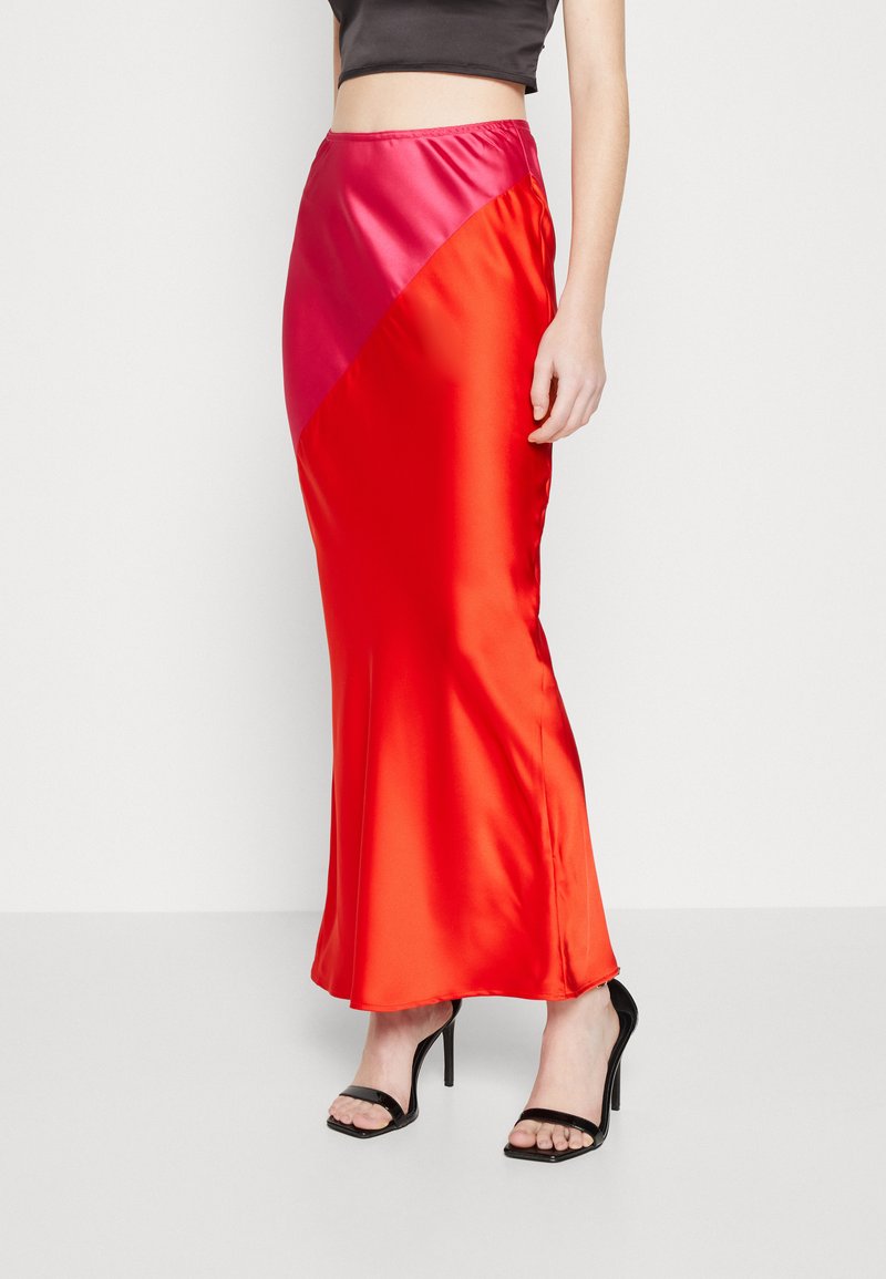 Never Fully Dressed EMMY SKIRT Maxi sukně pink/red/růžová Zalando.cz