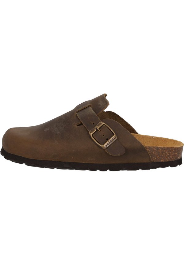 KIEL APURE - Pantolette flach - khaki dunkelbraun