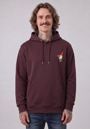 watapparel, GARTENZWERG UNISEX - Hoodie - red brown