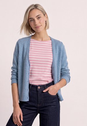 Street One, CADIGAN MIT V-NECK UND KNOPFLEISTE - Gilet - northern blue mel.