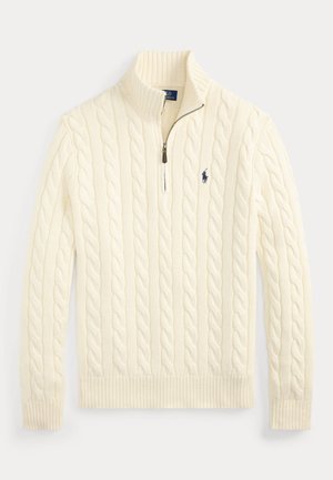 Polo Ralph Lauren, CABLE-KNIT COTTON QUARTER-ZIP SWEATER - Trui - andover cream