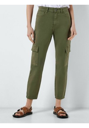 Noisy May NMMONI HW CARGO ANK COLOR NOOS - Straight leg jeans - khaki