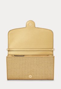 Lauren Ralph Lauren METALLIC STRAW MEDIUM ADAIR CROSSBODY - Cross body bag - modern gold