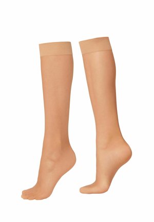 8 DEN SHEER COMFORT CUFFS - Kniestrümpfe - Nude