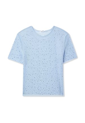 Terranova, WITH ALL-OVER RHINESTONES - Camicetta - celeste chiaro