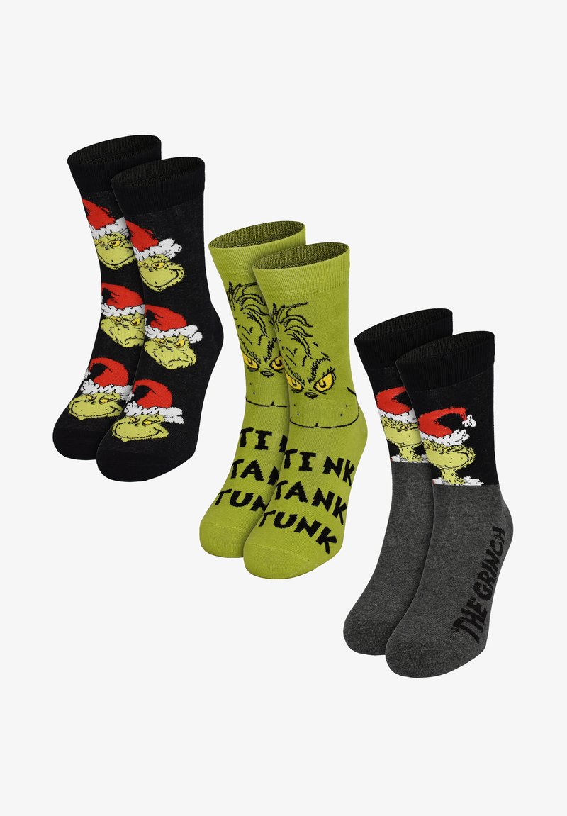 United Labels 3ER PACK THE GRINCH - Calze - grün schwarz