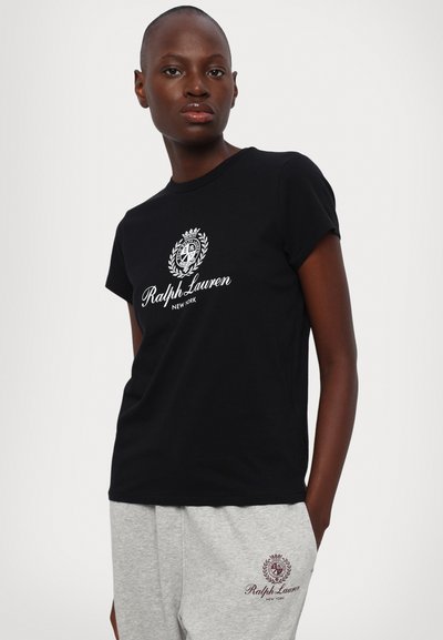 Polo Ralph Lauren HOTEL SHORT SLEEVE - Marškinėliai su spaudiniu - polo black/white