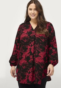Ellos Plus collection Tuniek - rot schwarz gemustert