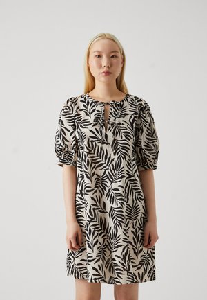 JDYMIA 2/4 TIE NECK DRESS - Kasdienė suknelė - cement/black