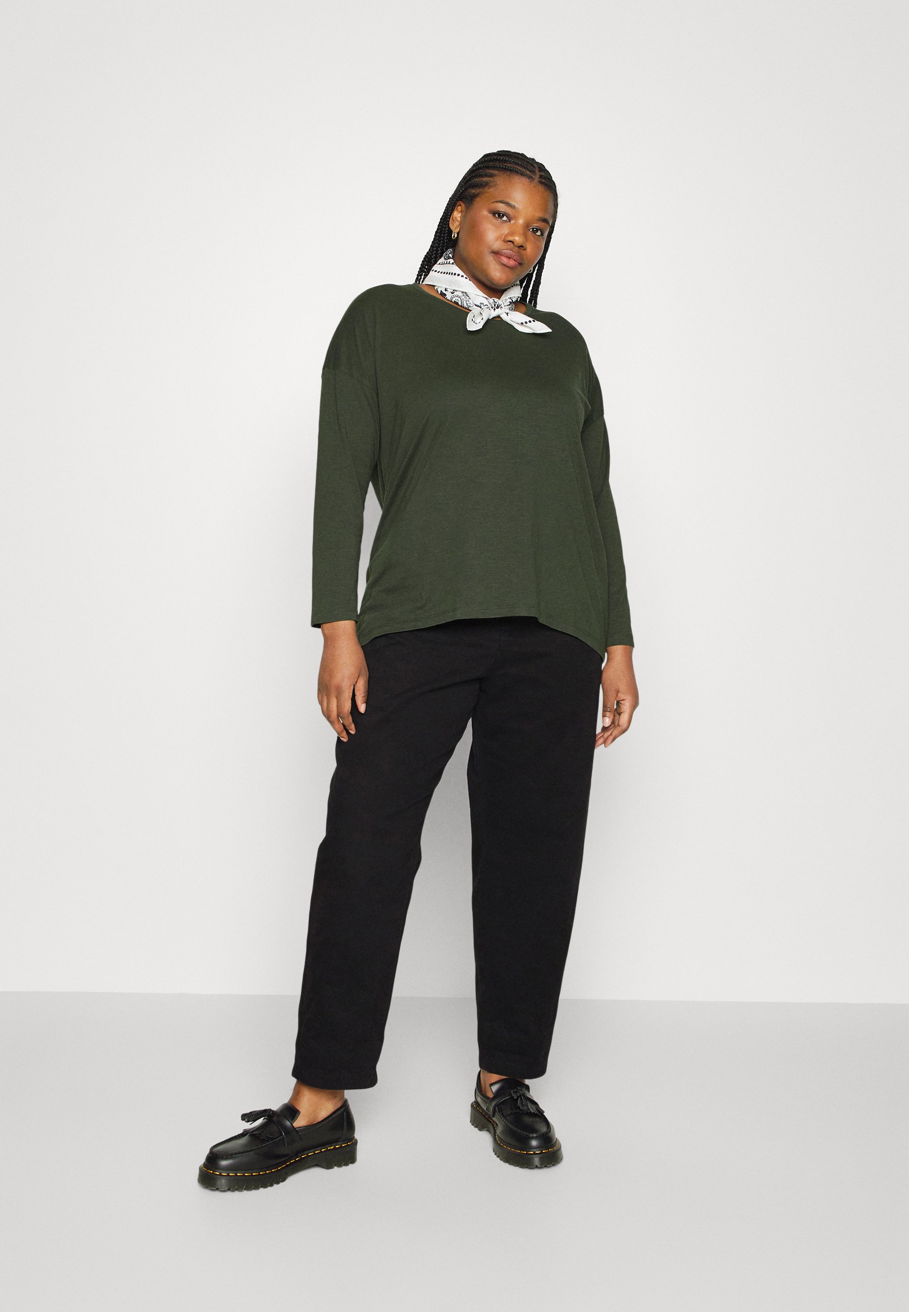 Noisy May Damen Langarm-T-Shirt Mit Rundhals – Basic Top Für Lässige Alltagslooks
