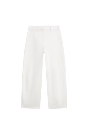 Massimo Dutti, 100% COTTON BARREL-FIT PANTS - Jeans Straight Leg - white