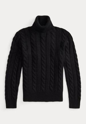 Polo Ralph Lauren CABLE KNIT WOOL CASHMERE JUMPER UNISEX - Trui - black