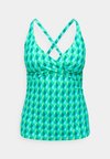 SORRENTO MULTIFIT WRAP FRONT TANKINI - Πάνω μέρος μπικίνι - vivid green