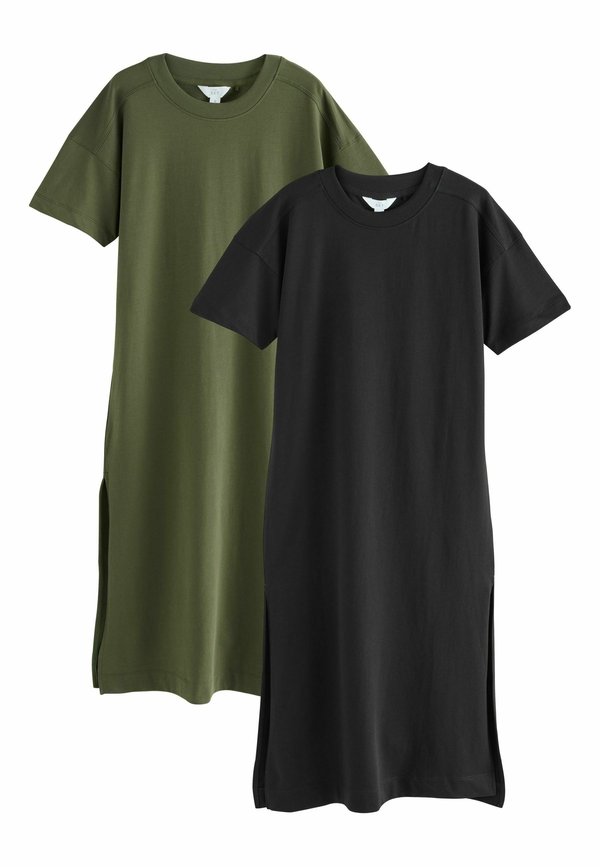REGULAR FIT - 2 PACK LOOPBACK CREW NECK - Jerseykleid
