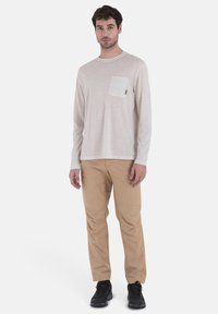 icebreaker M MER TECH LITE III LS POCKET TE - Långärmad tröja - NATURAL
