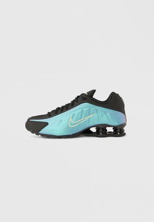 NIKE SHOX R4 - Sneaker low - sapphire/light liquid lime/pencil point/black