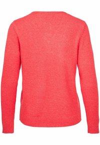 VILA VIRIL V-NECK NOOS - Jumper - barbados cherry