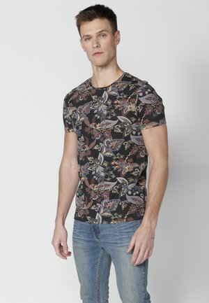 SHORT SLEEVE - Nyomott mintás póló - black