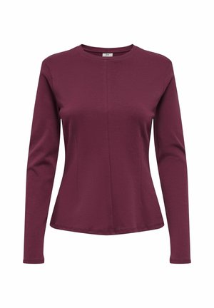 Langd ventured bordeaux top in zachte stof met een ronde halslijn en een getailleerde taille, met subtiele zijzomen voor een nauwsluitende uitstraling.