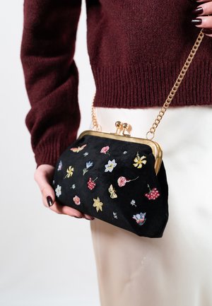 WOLF GARDEN DITSY EMBROIDERED - Clutch - black