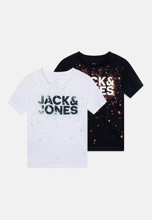 Jack & Jones Junior JCOSPLASH TEE CREW JNR 2 PACK - T-shirts med print - navy/white