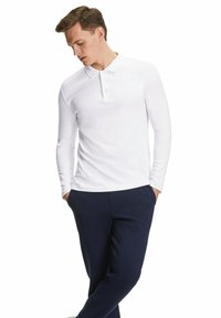 FALKE BASIC POLO SHIRT LONGSLEEVE - Poloshirt - white