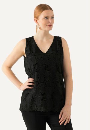 LAYERED SLEEVELESS - Blouse - black