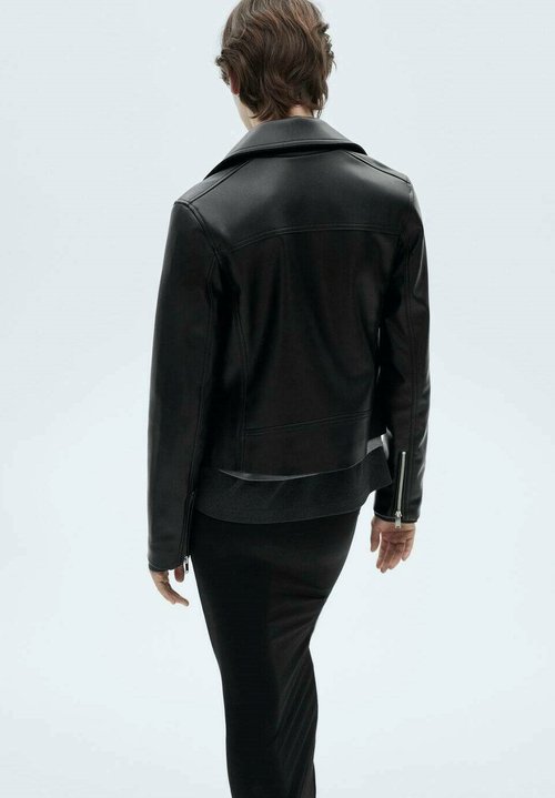 Veste Légère Effet Cuir Noir New Look Taille 36 - Neuve Avec étiquettes, Style Jacket